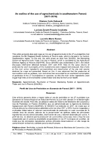 An Outline of the Use of Agrochemicals in Southwestern Paraná (2011-2016)