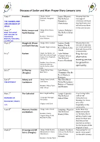 Diocese of Sodor and Man- Prayer Diary January 2019