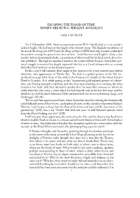Escaping the Flood of Time: Noah's Ark in W.G. Sebald's