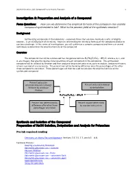 Investigation I: Graphical Determination of a Physical Value
