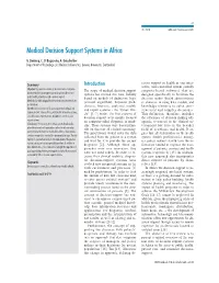 Medical Decision Support Systems in Africa