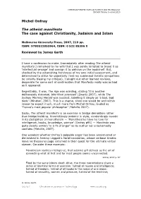Michel Onfray the Atheist Manifesto the Case Against Christianity