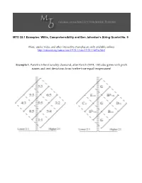 MTO 25.1 Examples: Willis, Comprehensibility and Ben Johnston’S String Quartet No