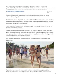 New Dating Trend Inspired by Doomed Fyre Festival