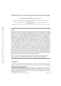 Optimal Design of Acoustic Metamaterial Cloaks Under Uncertainty