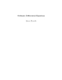Ordinary Differential Equations Simon Brendle