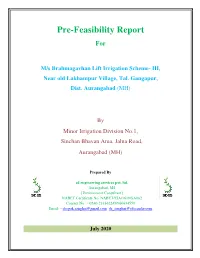 Pre-Feasibility Report For