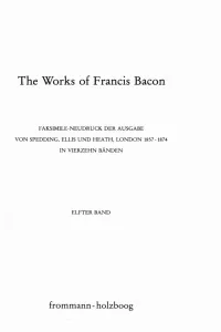 The Works of Francis Bacon