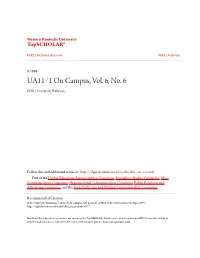 UA11/1 on Campus, Vol. 6, No. 6 WKU University Relations