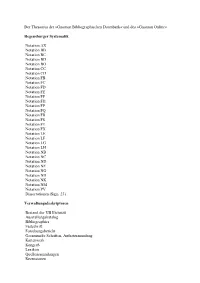 Und Des »Gnomon Online« Regensburger Systematik Notation