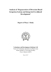 Analysis of 'Regeneration of Diversion Based Irrigation System And