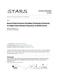 Beyond Panels Interactive Storytelling: Developing a Framework for Highly Emotive Narrative Experiences on Mobile Devices