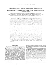 Carbon Mineral Ecology: Predicting the Undiscovered Minerals of Carbon