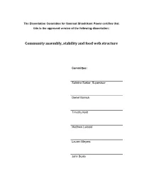Community Assembly, Stability and Food Web Structure