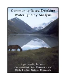 Community-Based Drinking Water Quality Analysis