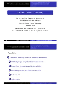 Derived Differential Geometry