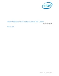 Intel® Optane™ Client Solid State Drive Evaluation Guide
