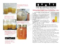 Making Hard Apple Cider (Or Hard Pear Cider)