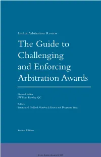 The Guide to Challenging and Enforcing Arbitration Awards