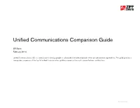 Unified Communications Comparison Guide