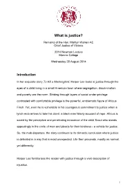 What Is Justice?