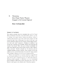 3. Eliminating Short-Range Nuclear Weapons Designed to Be Forward Deployed