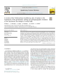 A Review of the Villafranchian Fossiliferous Sites of Latium in The