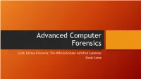 Advanced Computer Forensics