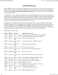 Arrlweb: Past SAREX Missions