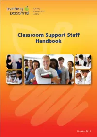 Classroom Support Staff Handbook
