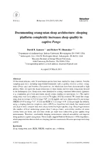 Documenting Orang-Utan Sleep Architecture: Sleeping Platform Complexity Increases Sleep Quality in Captive Pongo