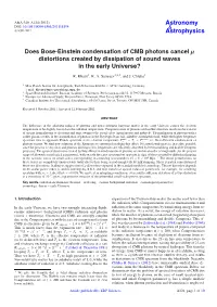 Does Bose-Einstein Condensation of CMB Photons Cancel Μ Distortions Created by Dissipation of Sound Waves in the Early Universe