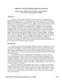 Induction Cooking Technology Design and Assessment