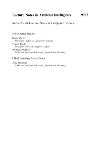 Lecture Notes in Artificial Intelligence 9773