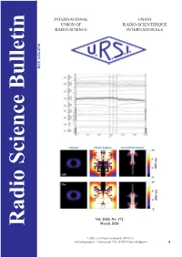 Radio Science Bulletin Staﬀ