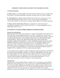 Screening Form for Low-Effect Hcp Determinations
