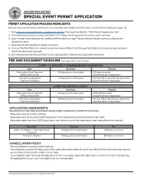 Special Event Permit Application