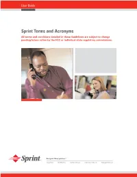 Sprint Terms and Acronyms