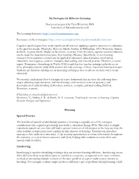 4-Pager Six Strategies for Effective Learning