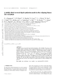A Tidally Tilted Sectoral Dipole Pulsation Mode in the Eclipsing Binary TIC 63328020