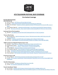 Atx Television Festival 2019 Coverage