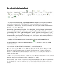 How to Use Basic Boolean Functions Tutorial