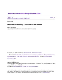 Mechanical Demining: from 1942 to the Present