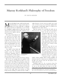 Murray Rothbard's Philosophy of Freedom.Pdf