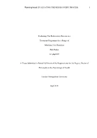 Running Head: EVALUATING the REDISCOVERY PROCESS 1