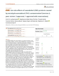 THC) Contamination? [Version 2; Peer Review: 2 Approved, 1 Approved with Reservations]