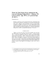 Wake Up! the Proper Error Analysis for the Case of a Sleeping Judge [State V