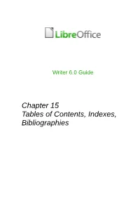 Chapter 15 Tables of Contents, Indexes, Bibliographies Copyright