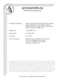 Defense Technical Information Center (DTIC)