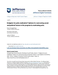 Endgame for Polio Eradication? Options for Overcoming Social and Political Factors in the Progress to Eradicating Polio